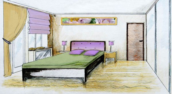 Детская комната раскраска