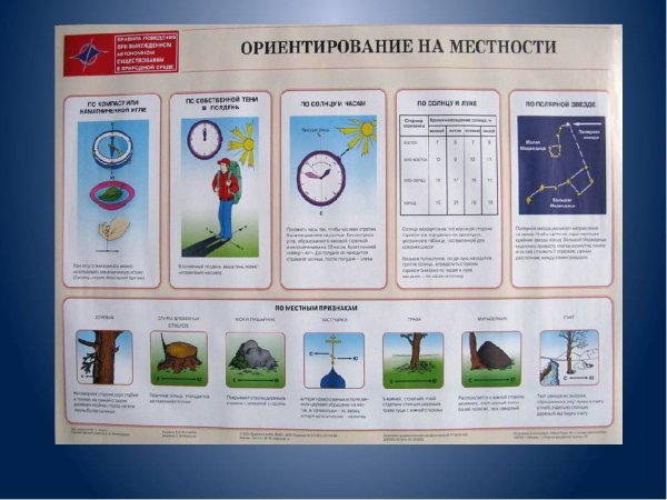 Памятка как ориентироваться на местности