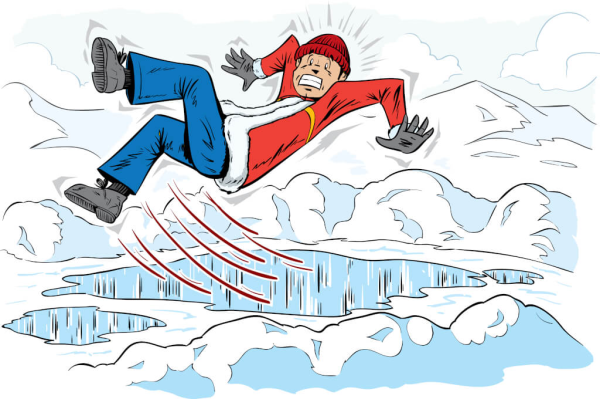 Падение на льду