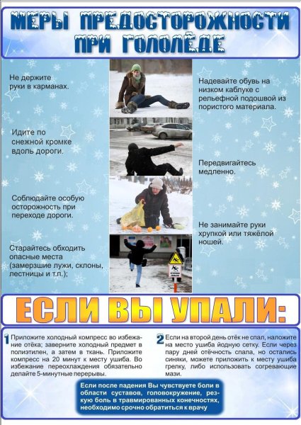 Памятка гололед