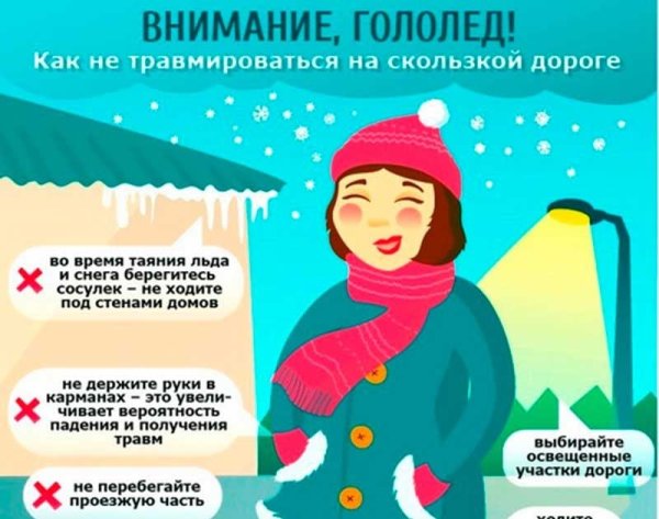 Безопасность в гололед для детей