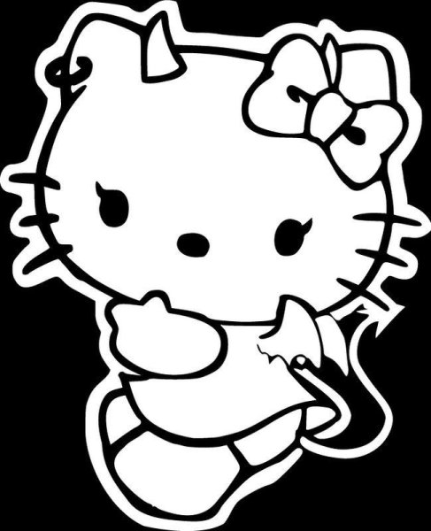 Хелло Китти черная белая