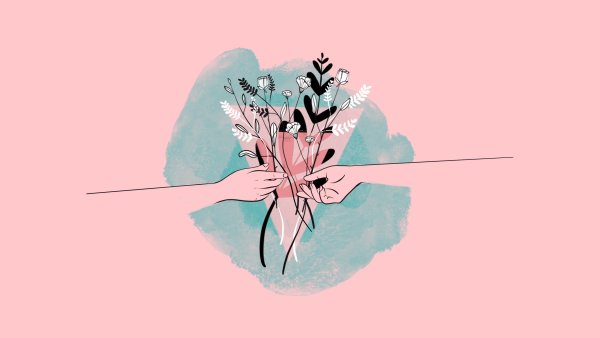 Картина мужчина и женщина обнимаются