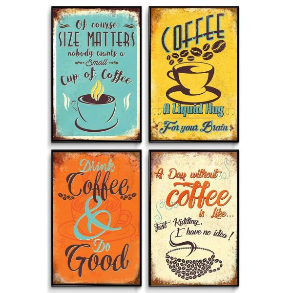 Постер меню кафе