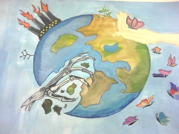 Детский рисунок на тему экология
