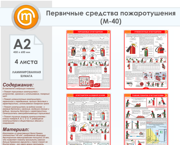 Первичные средства пожаротушения
