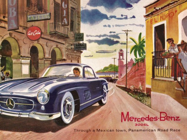 Mercedes Benz Vintage плакат