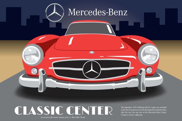 Постер Мерседес Бенц