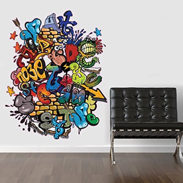 Наклейки в стиле граффити на стену