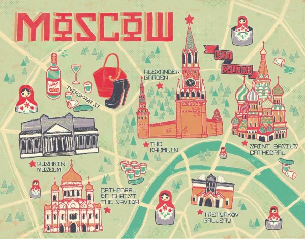 Литературная карта Москвы Гордон