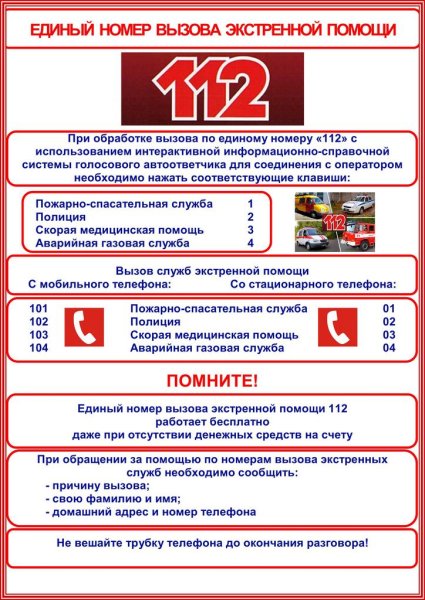 Номера служб спасения