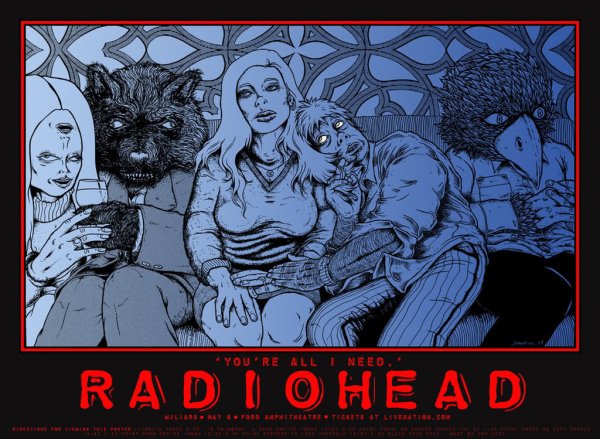Радиохед концертный Постер