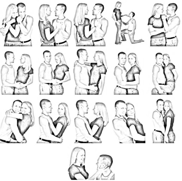 Позы сна для рисования пары