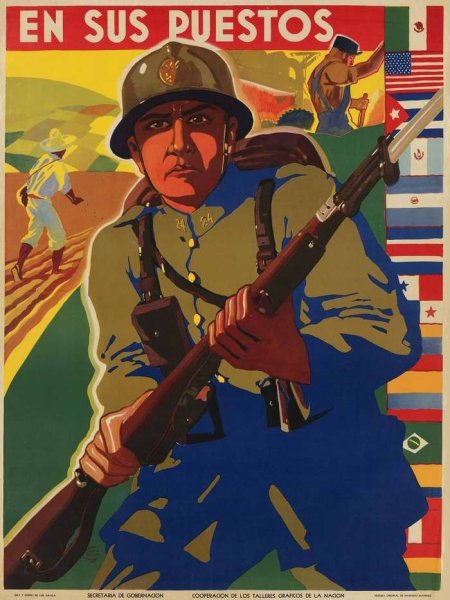 Агитационный плакат США времён второй мировой войны