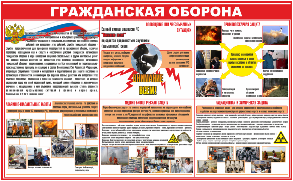 Информационный стенд Гражданская оборона