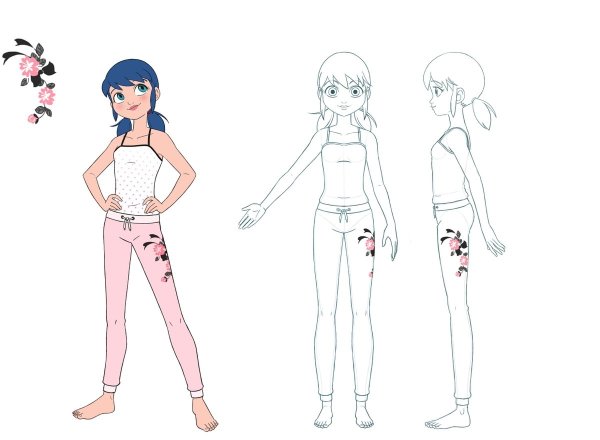 Леди баг Маринетт в пижаме