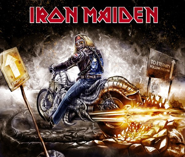 Эдди на мотоцикле Iron Maiden