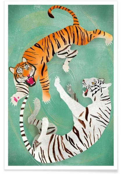 Тигр на плакате цирка