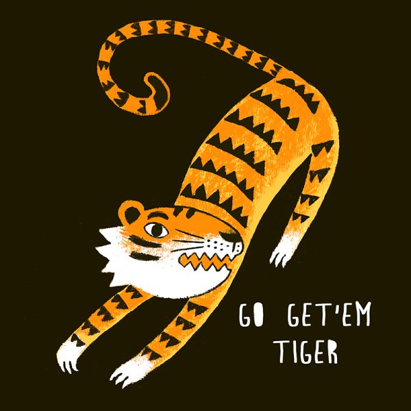 Детская иллюстрация Тигренок джунгли