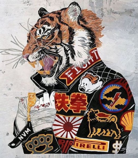 Ретро Постер тигр