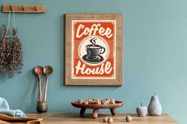 Постеры в интерьере кухни