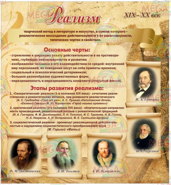 Стенд русский язык и литература