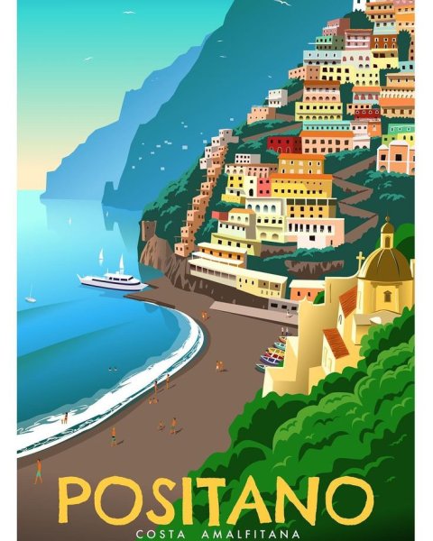 Италия туристические плакаты