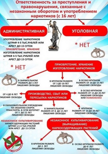 Ответственность за незаконный оборот наркотиков