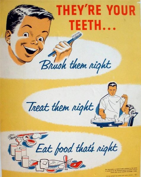 Стоматологические плакаты ретро