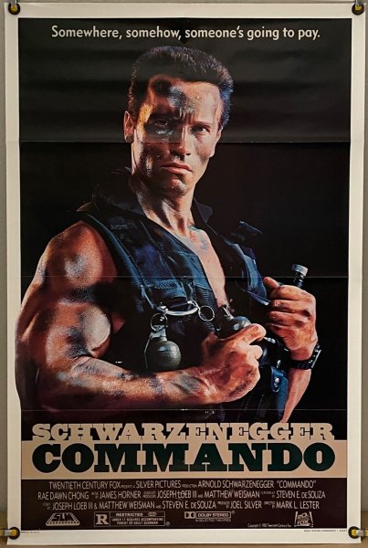 Плакат Шварценеггер Коммандо 1985