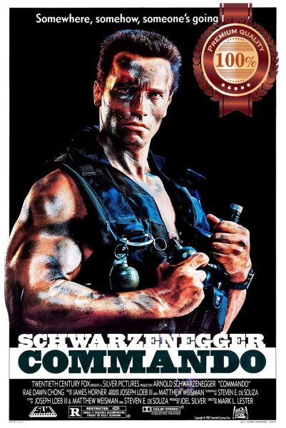 Плакат Шварценеггер Коммандо 1985