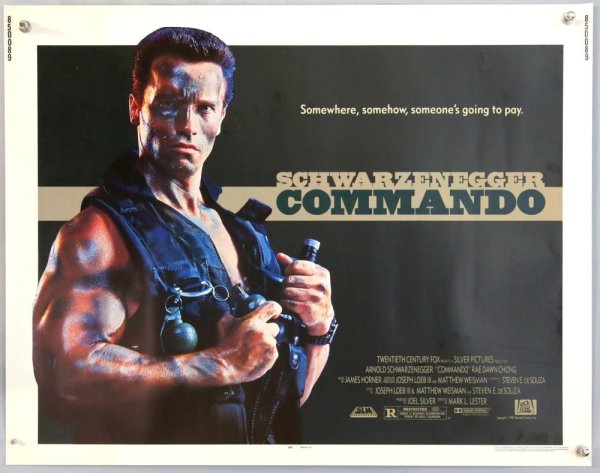 Плакат Шварценеггер Коммандо 1985