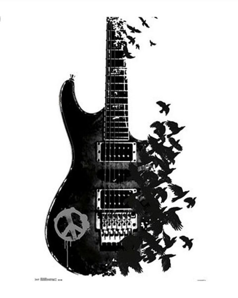 Электрогитара рисунок