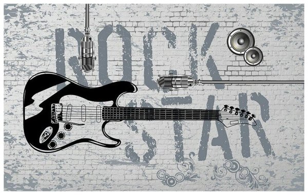 Обои комнаты с гитарами