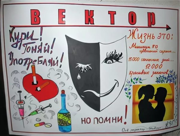 Плакат против вредных привычек