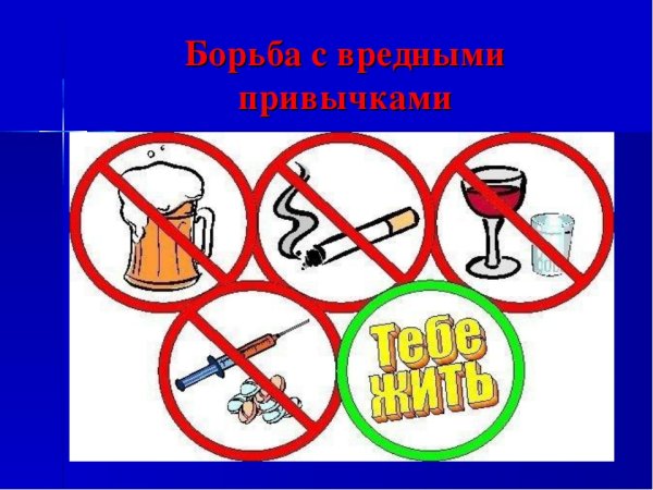 Плакат вредные привычки