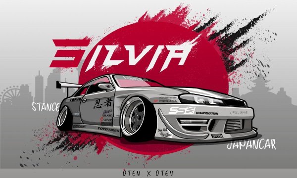 S14 Nissan Silvia Drift Art