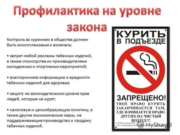 Плакат о запрете курения в общественных местах