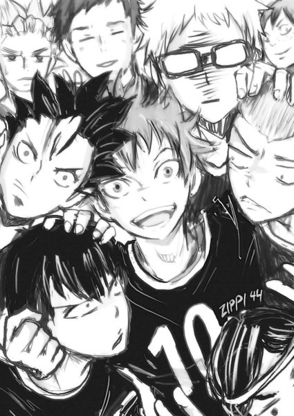 Волейбол команда Карасуно Манга