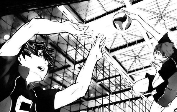 Манга волейбол Карасуно