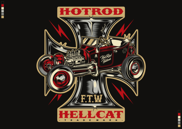 Логотип американский хот род
