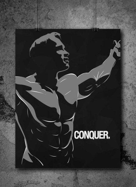 Плакаты Арнольда Шварценеггера для тренажерного зала