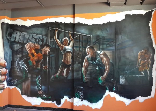 Разрисовать стены в спортзале