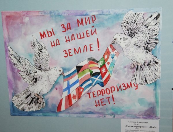 Плакат на тему терроризм и толерантность