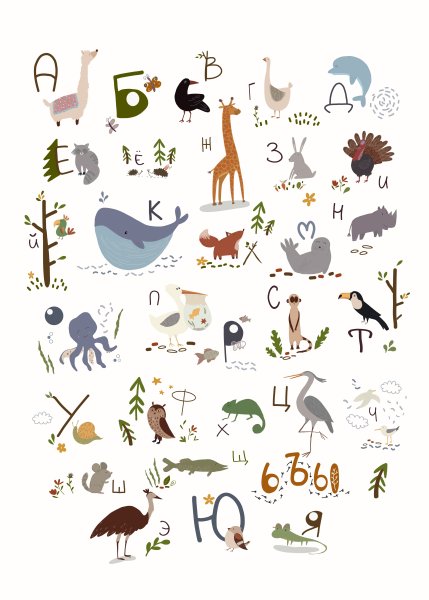 Постер Азбука Сканди