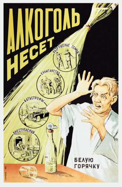Советские плакаты про алкоголь