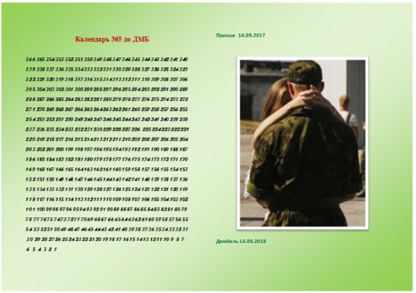 Календарь солдат