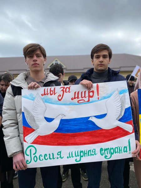 Плакаты в поддержку армии России