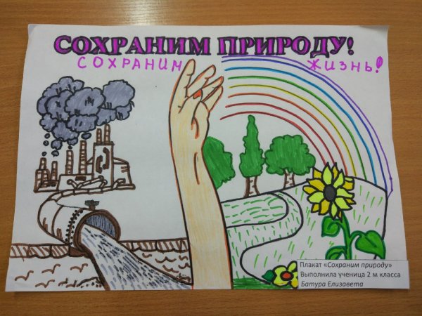 Рисунок на тему сохраним природу