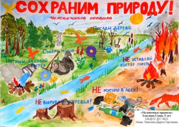 Сохраним природу вместе плакат